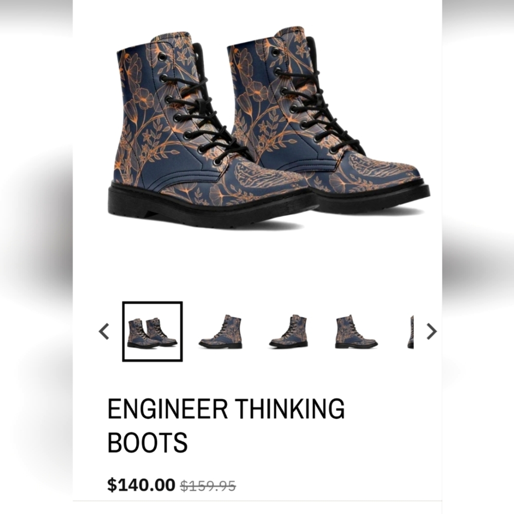 Engineer Thinking Boots